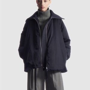 COS RIBBED-COLLAR PUFFER JACKET